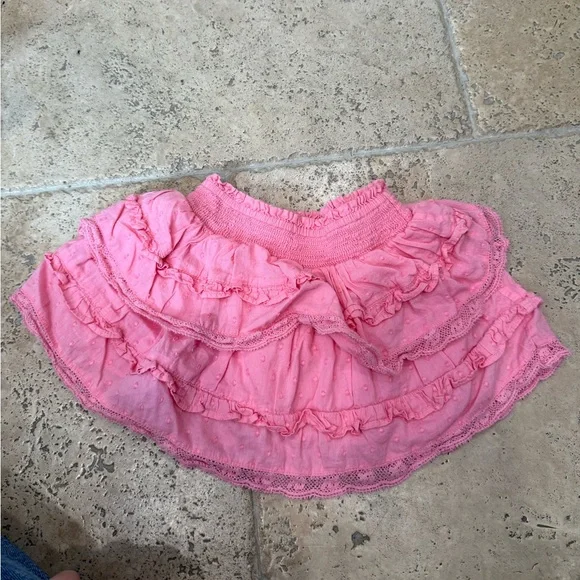 LoveShackFancy | Pink Ruffled Skirt - Picture 1 of 1